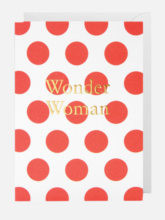 Wonder Woman Dotted Karte