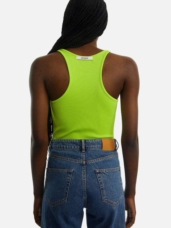 OVAL SQUARE Party Tank Top Acid Lime