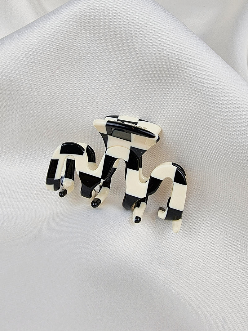 Midi French Haarklammer - Checked - SPANGE