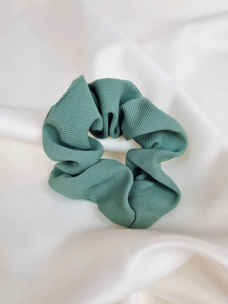 Ribbed Scrunchie - Bottle-Green - Scrunchie