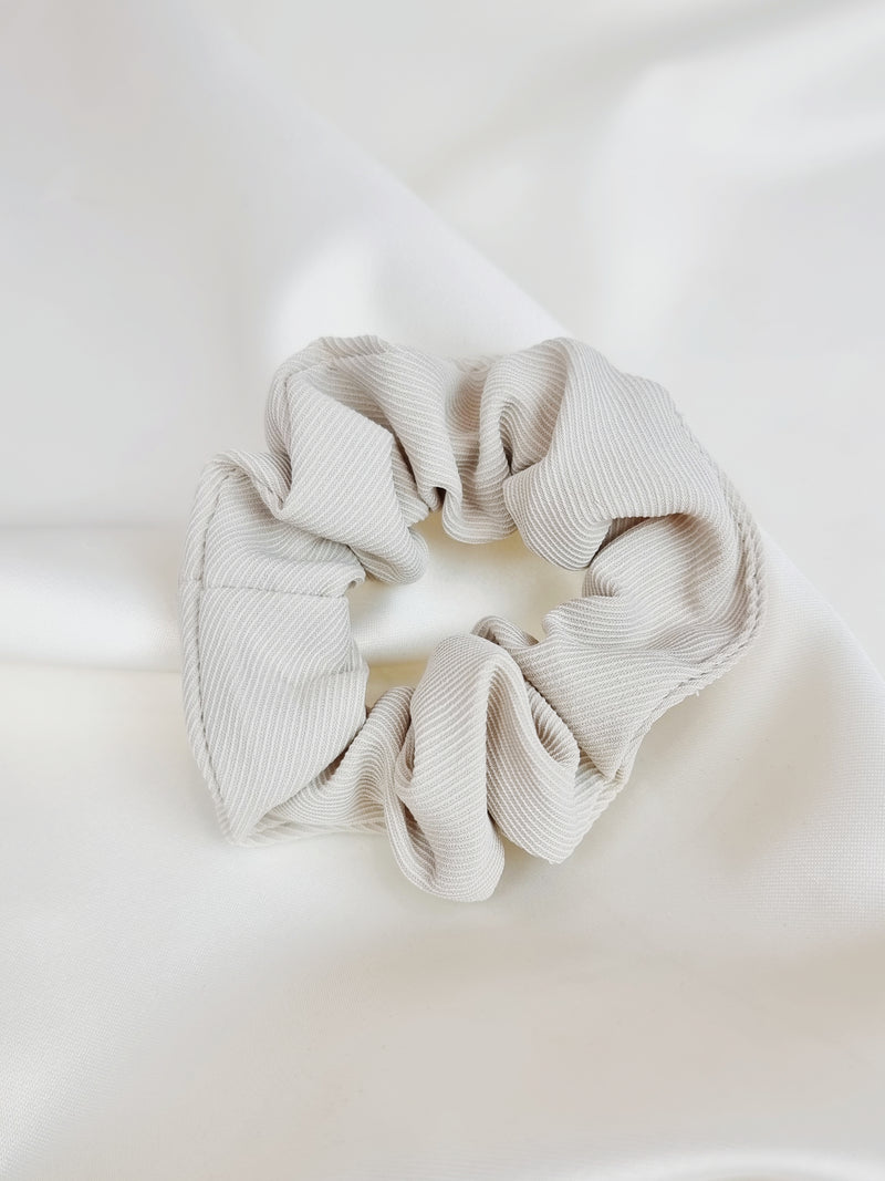 Ribbed Scrunchie - Beige - Scrunchie