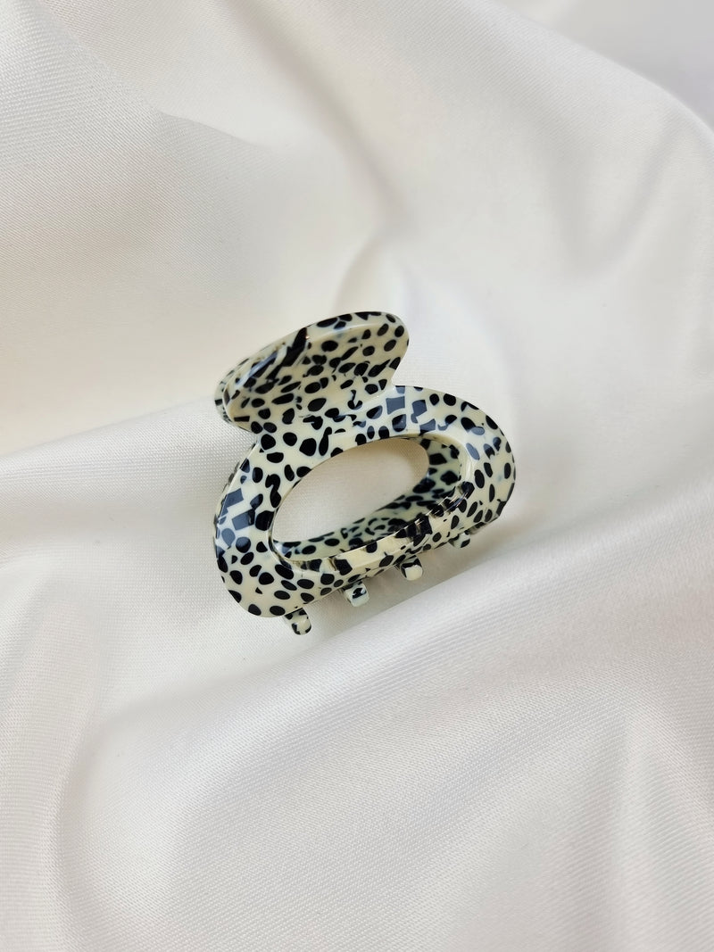 Mini Rounded Haarklammer - Dotted - SPANGE