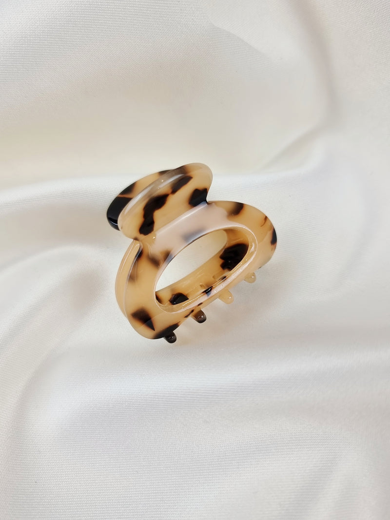 Mini Rounded Haarklammer - Light Tortoise - SPANGE