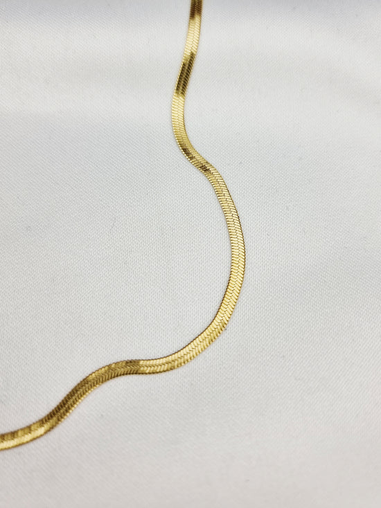 Tiny Herringbone Necklace 2mm