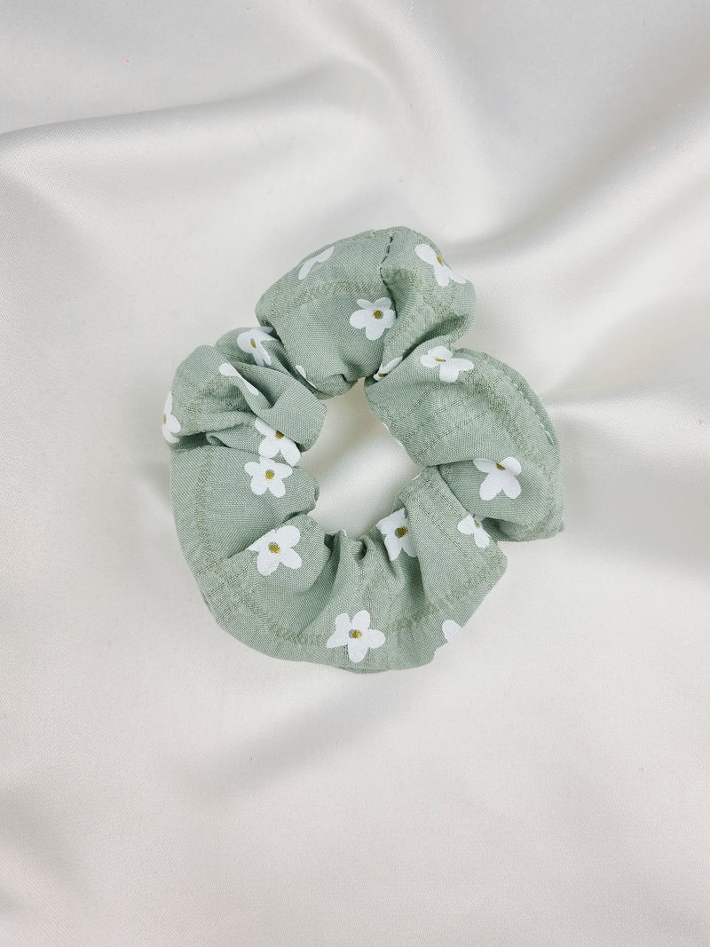 Opaque Daisy Scrunchie - Almond Green - Scrunchie