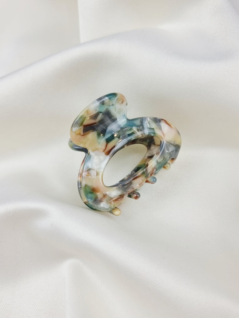 Mini Rounded Haarklammer - Vintage Grey - SPANGE