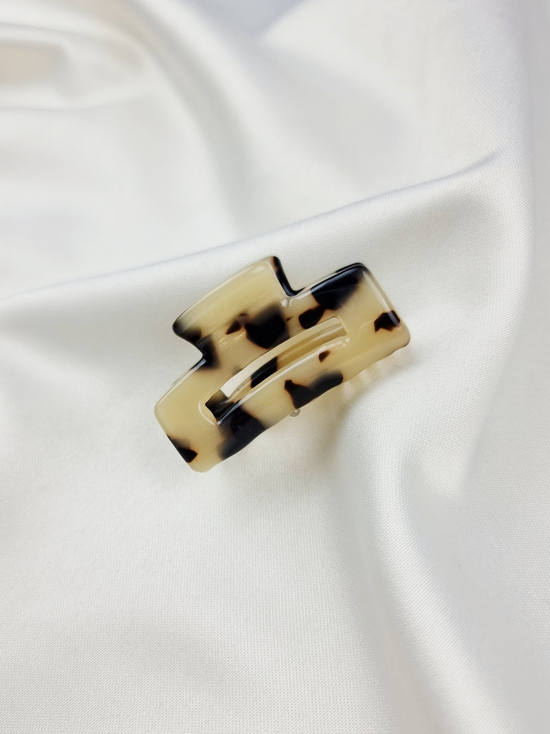 Mini Edged Haarklammer - Light Tortoise - SPANGE