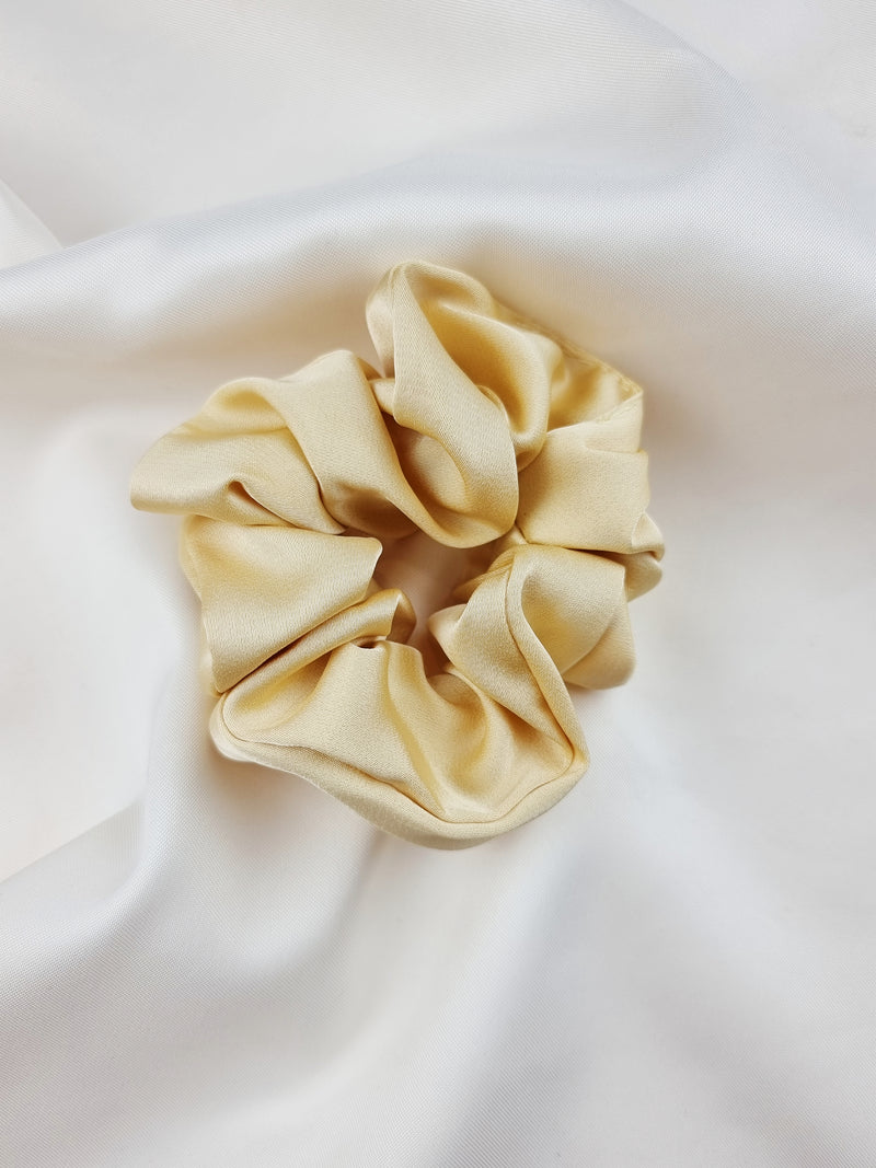 Satin Scrunchie - Pastel Yellow - Scrunchie