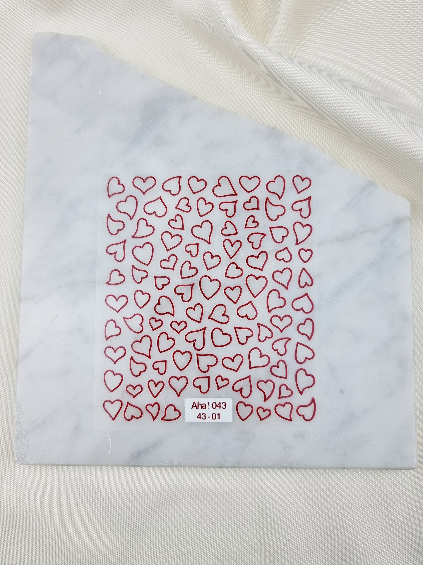 Nail Art Sticker Outlined Heart