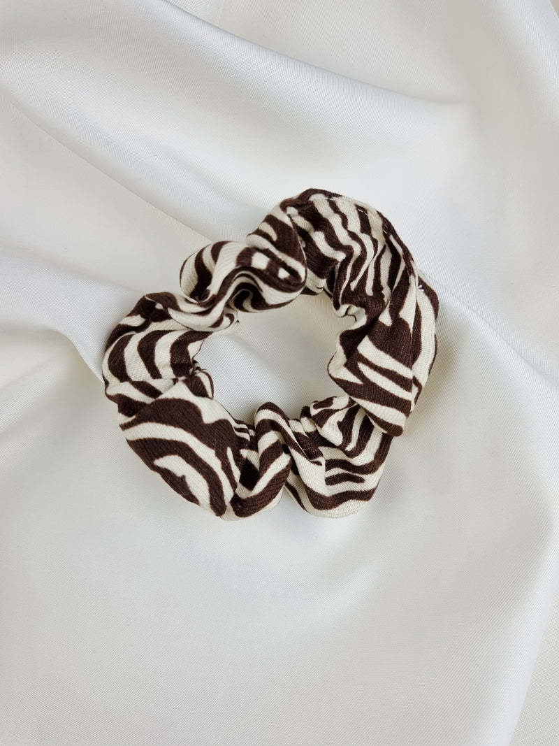 Zebra Scrunchie - Brown - Scrunchie