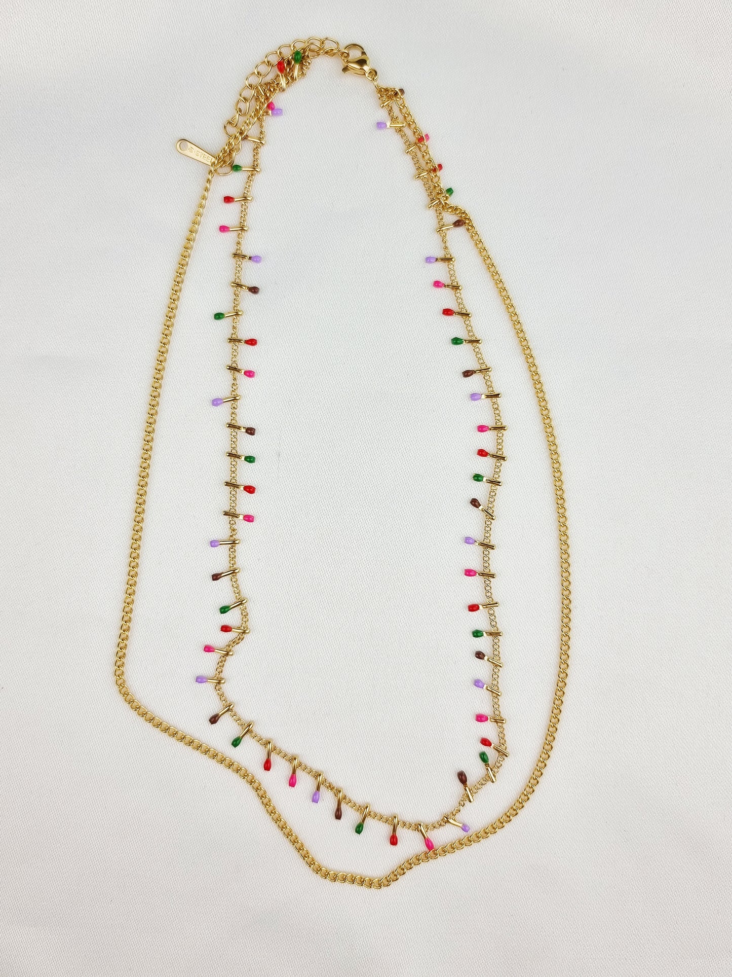 Colorful Fringe Halskette