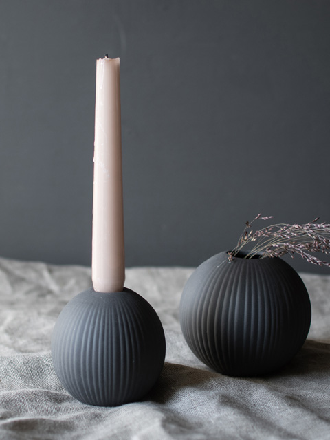 Groovy Ceramic Candle Holder