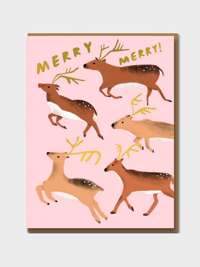 Merry Reindeer Karte