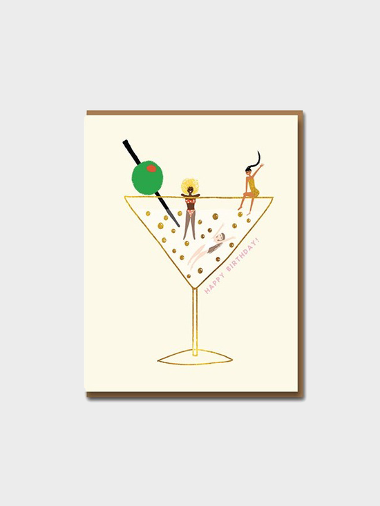 Martini Birthday Karte