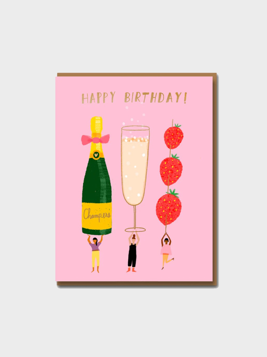 Champagne Girls Birthday card