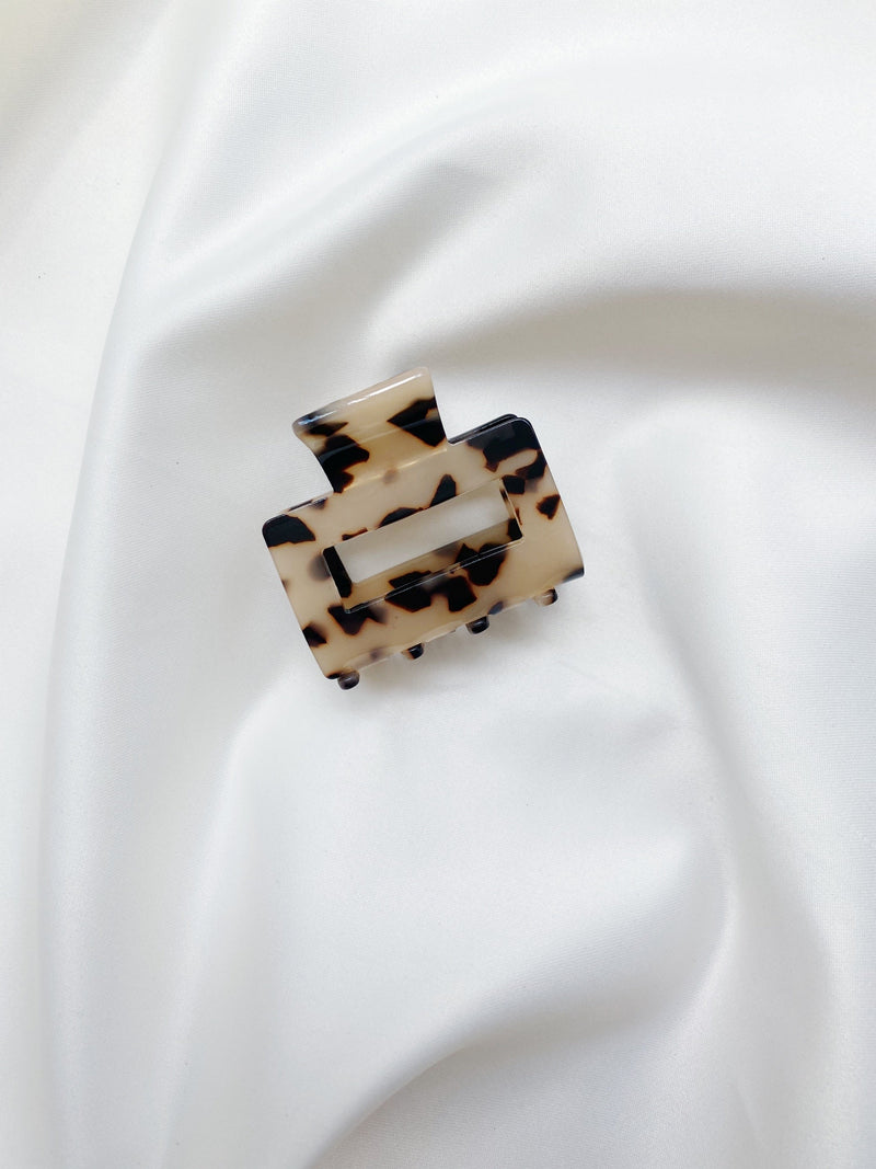 Midi Edged Haarklammer - Light Tortoise - SPANGE