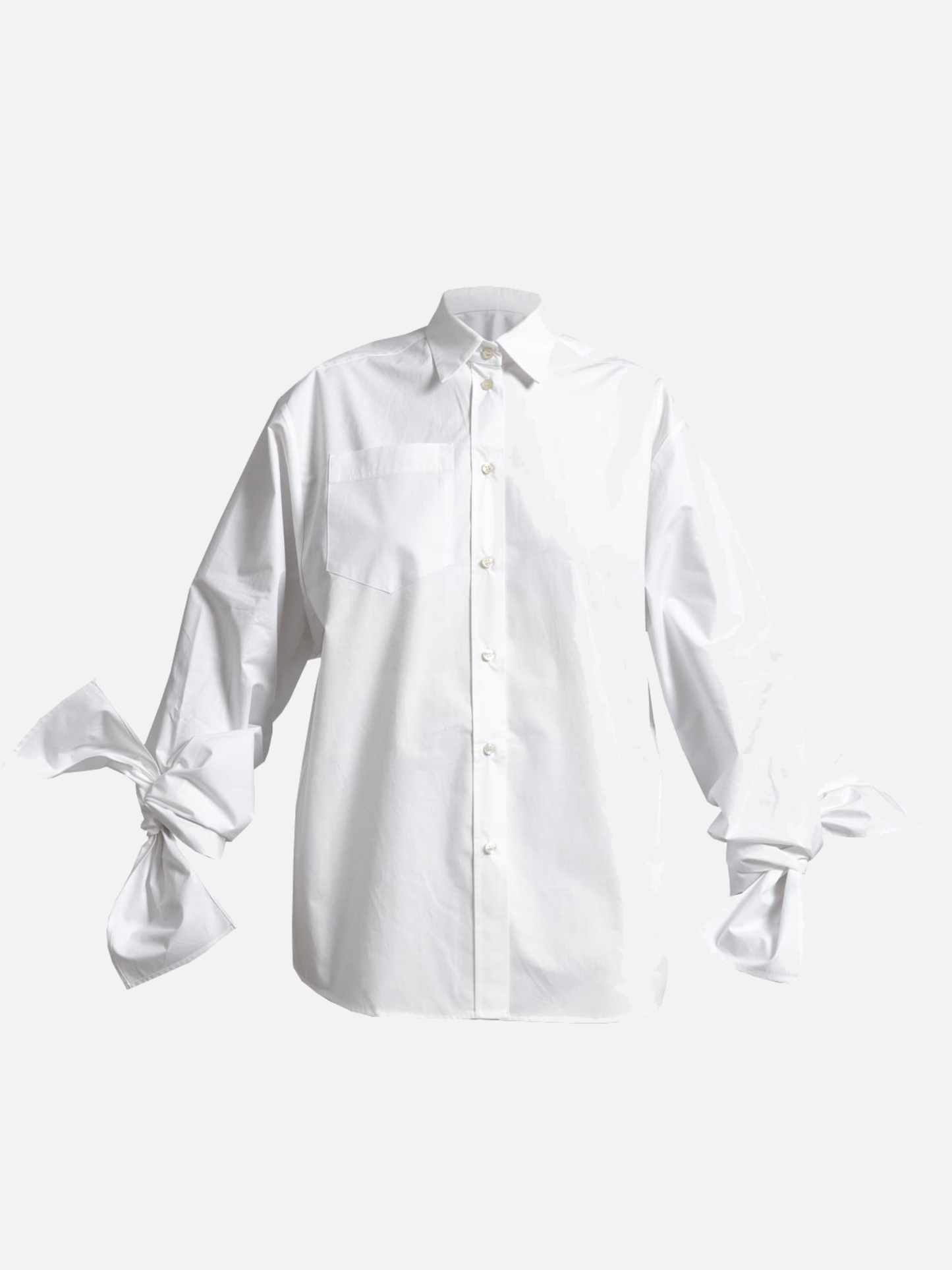 JANA WIELAND Dawn Bow Sleeve Shirt / Paper White M - Hemd