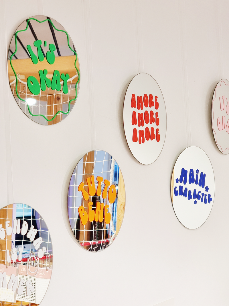 Amore Mirror - Red - Spiegel