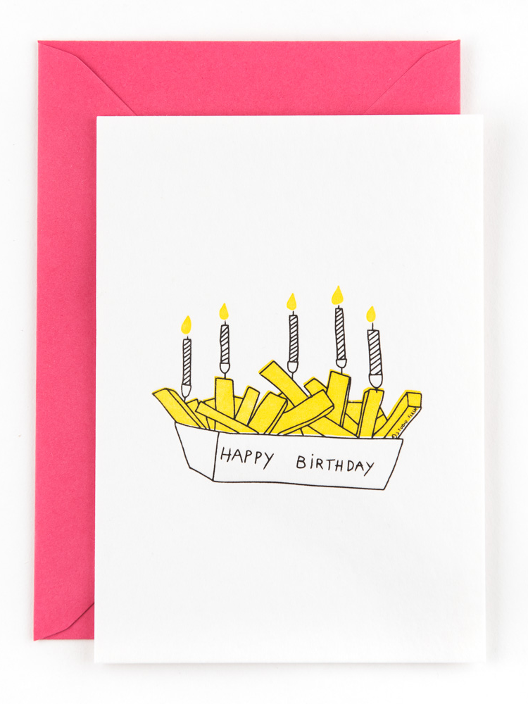 Birthday Fries Karte