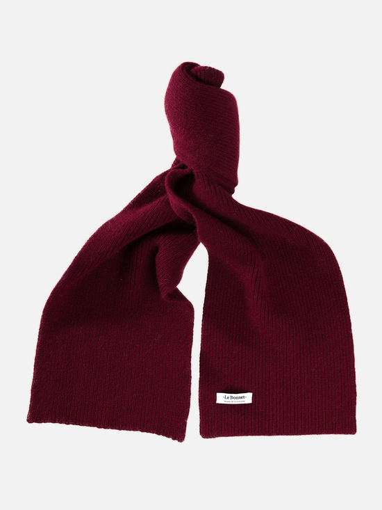 LE BONNET Scarf Wine Red