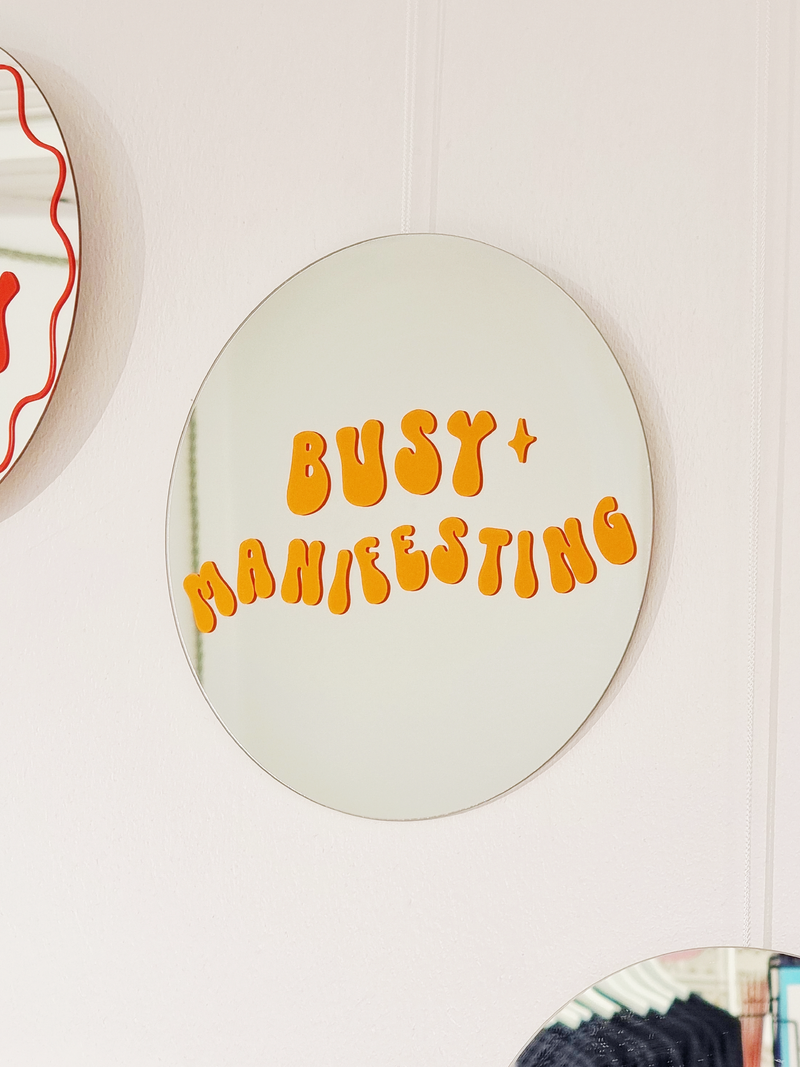 Busy Manifesting Mirror - Orange - Spiegel