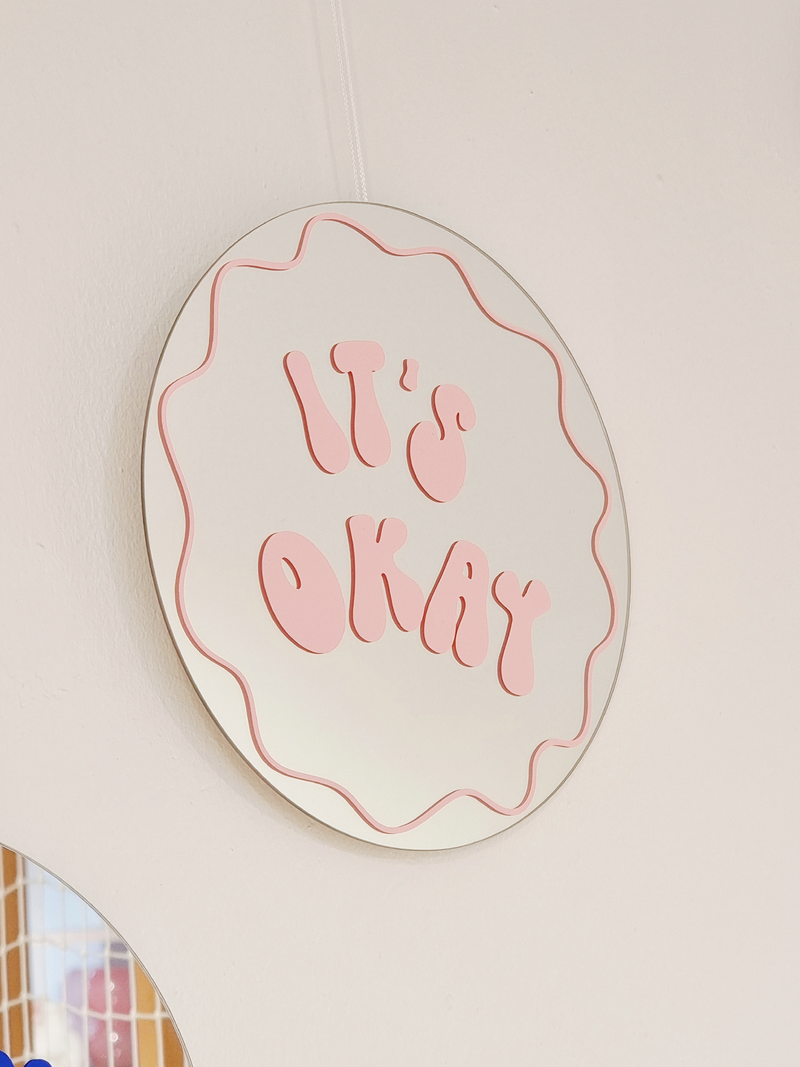 It’s Okay Mirror - Pink - Spiegel