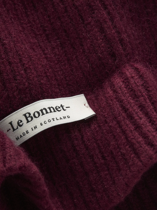 LE BONNET Scarf Wine Red