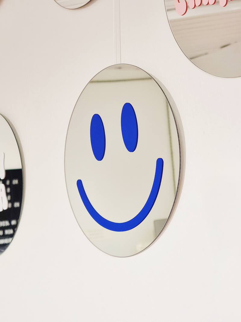 Smiley Mirror - Blue - Spiegel