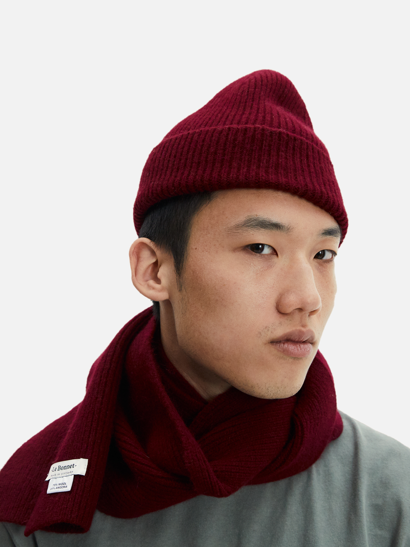 LE BONNET Scarf Wine Red - Schal